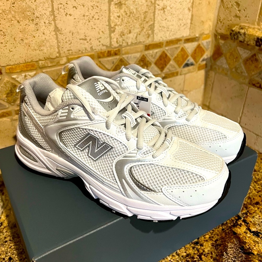 New with tags and box: New Balance White Sneakers Women or Men